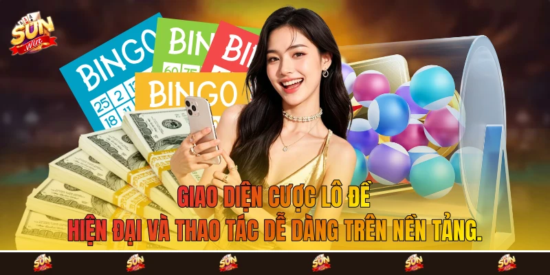 Giao diện cược lô đề hiện đại và thao tác dễ dàng trên nền tảng.